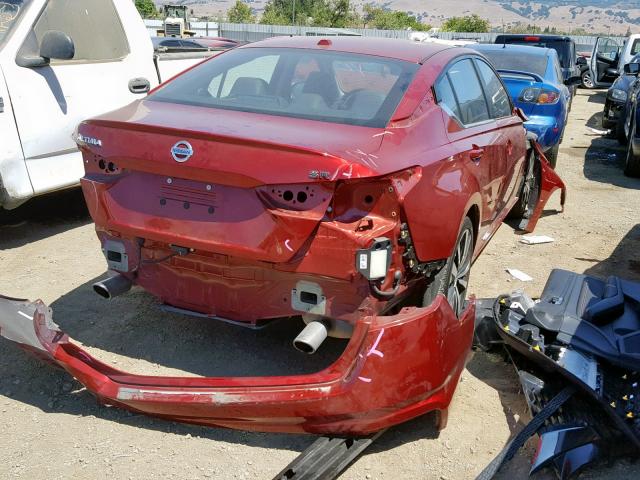 1N4BL4CV6KN305450 - 2019 NISSAN ALTIMA SR RED photo 4