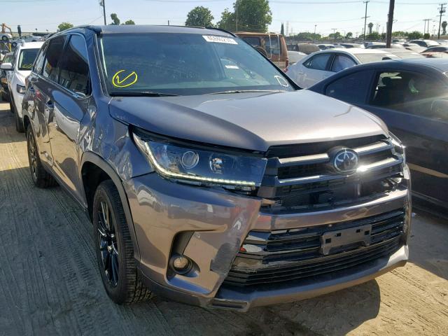 5TDKZRFH0KS551318 - 2019 TOYOTA HIGHLANDER GRAY photo 1