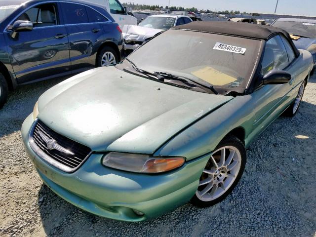 3C3EL55H5WT264985 - 1998 CHRYSLER SEBRING JX GREEN photo 2