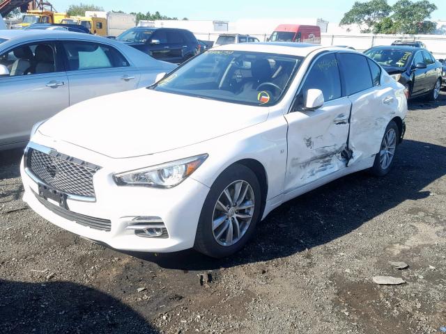 JN1BV7AR9FM407318 - 2015 INFINITI Q50 BASE WHITE photo 2