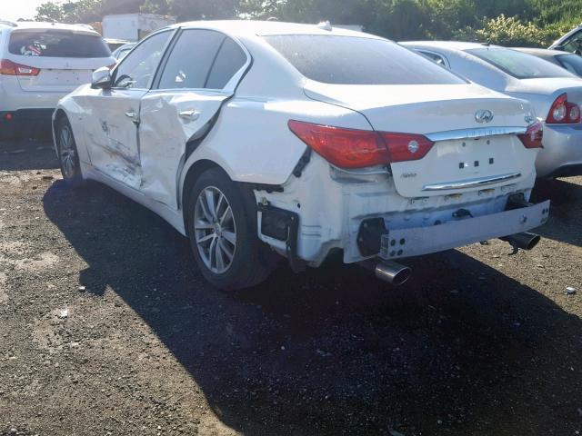 JN1BV7AR9FM407318 - 2015 INFINITI Q50 BASE WHITE photo 3