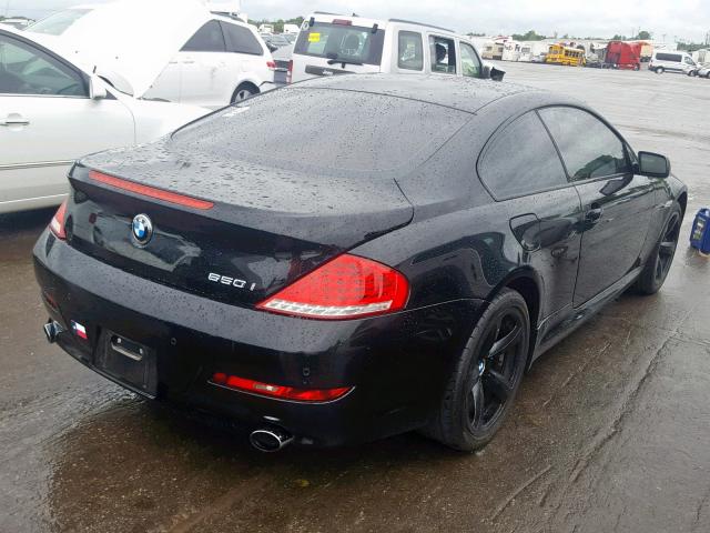 WBAEA53548CV90637 - 2008 BMW 650 I BLACK photo 4