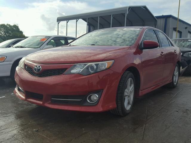 4T1BF1FK6CU603176 - 2012 TOYOTA CAMRY BASE RED photo 2