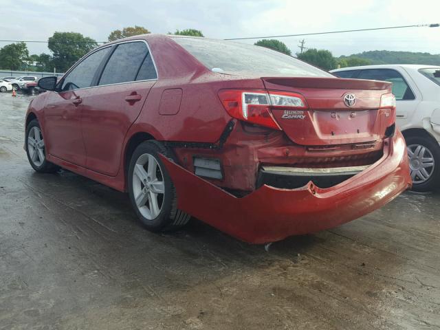 4T1BF1FK6CU603176 - 2012 TOYOTA CAMRY BASE RED photo 3