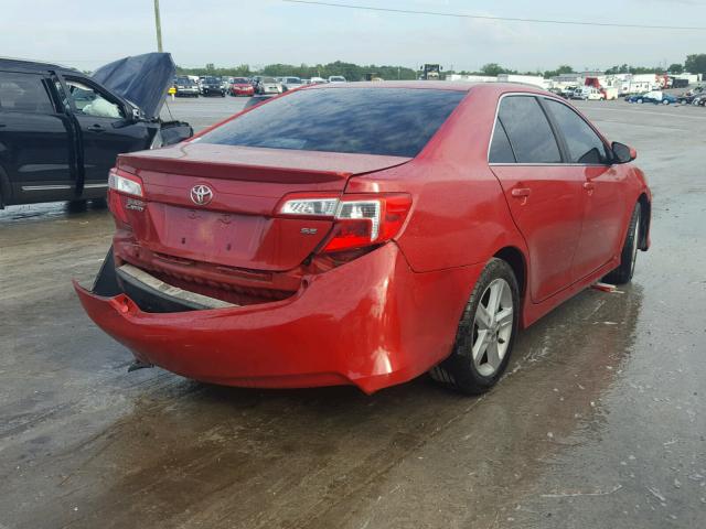 4T1BF1FK6CU603176 - 2012 TOYOTA CAMRY BASE RED photo 4