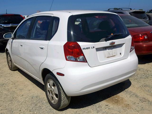 KL1TD66696B597010 - 2006 CHEVROLET AVEO BASE თეთრი ფოტო 3