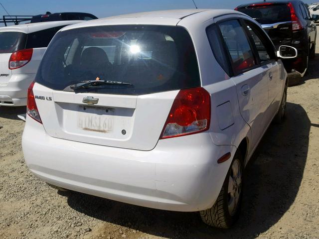 KL1TD66696B597010 - 2006 CHEVROLET AVEO BASE თეთრი ფოტო 4