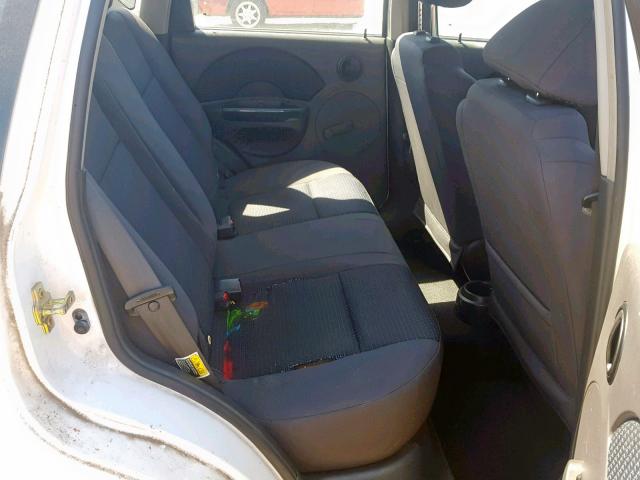 KL1TD66696B597010 - 2006 CHEVROLET AVEO BASE თეთრი ფოტო 6