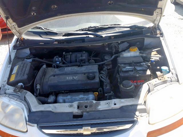 KL1TD66696B597010 - 2006 CHEVROLET AVEO BASE თეთრი ფოტო 7