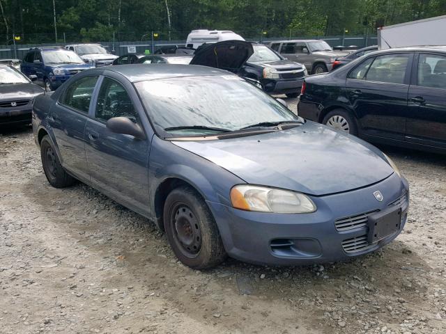 1B3EL36X42N126338 - 2002 DODGE STRATUS SE BLUE photo 1