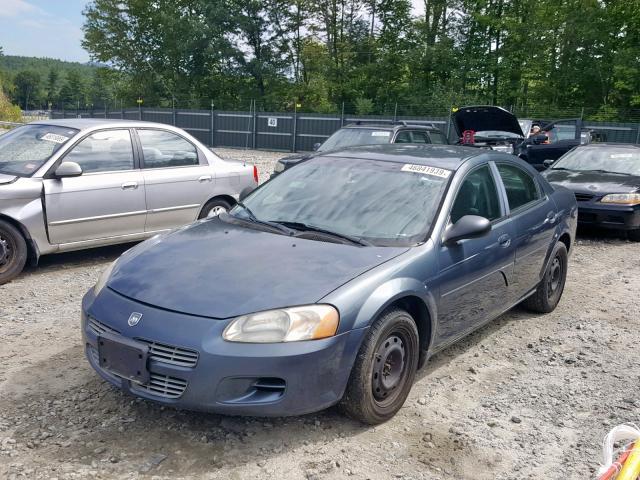 1B3EL36X42N126338 - 2002 DODGE STRATUS SE BLUE photo 2