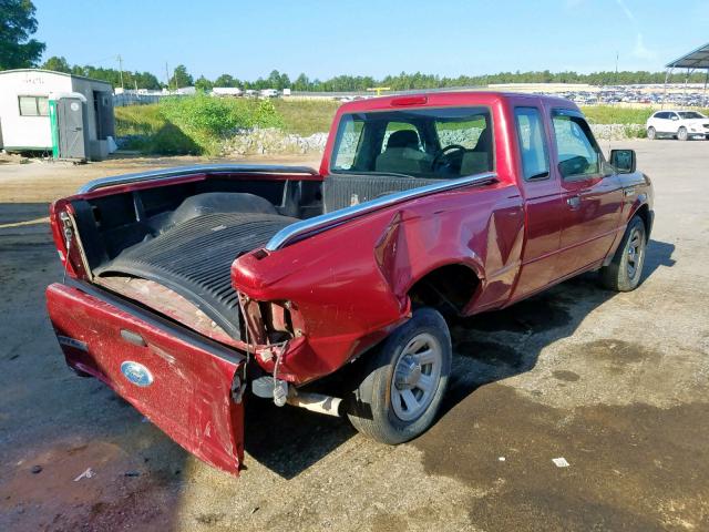 1FTYR14U16PA12766 - 2006 FORD RANGER SUP RED photo 4