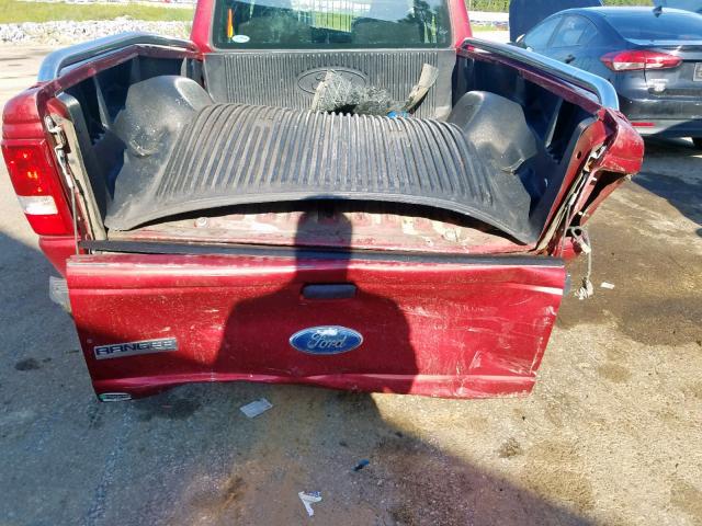 1FTYR14U16PA12766 - 2006 FORD RANGER SUP RED photo 9