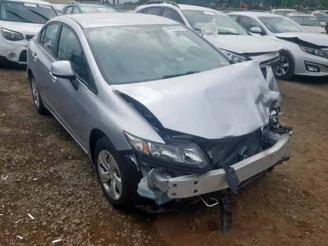 19XFB2F50DE222778 - 2013 HONDA CIVIC LX SILVER photo 1