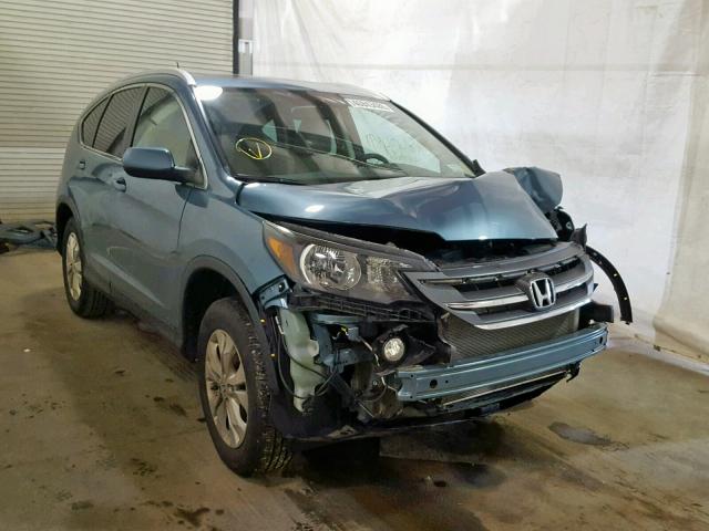 2HKRM4H76DH692147 - 2013 HONDA CR-V EXL BLUE photo 1