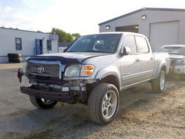 5TBET34134S449735 - 2004 TOYOTA TUNDRA DOU SILVER photo 2