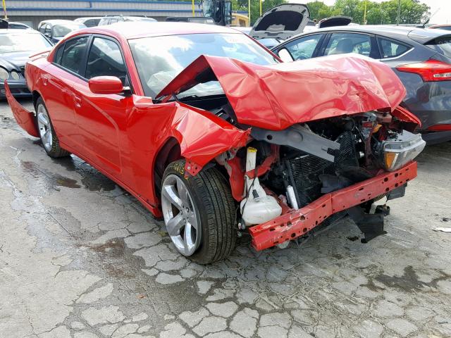 2C3CDXHGXEH339240 - 2014 DODGE CHARGER SX RED photo 1