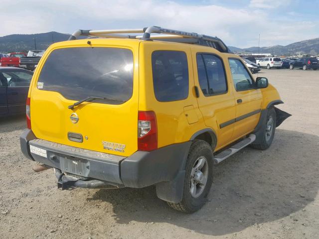 5N1ED28Y24C629355 - 2004 NISSAN XTERRA XE YELLOW photo 4