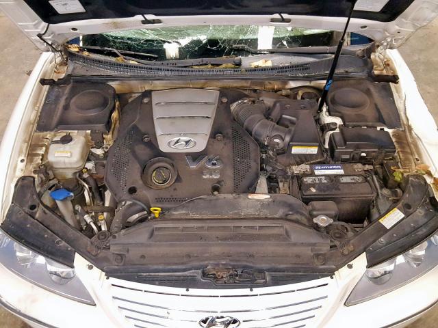 KMHFC46F06A083416 - 2006 HYUNDAI AZERA SE WHITE photo 7