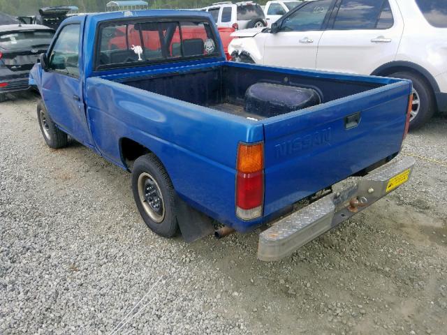 1N6SD11SXNC353299 - 1992 NISSAN TRUCK SHOR BLUE photo 3