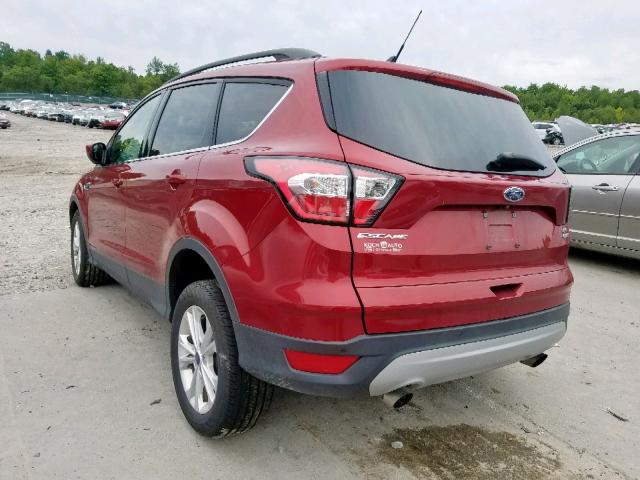 1FMCU9HDXJUD54157 - 2018 FORD ESCAPE SEL RED photo 3