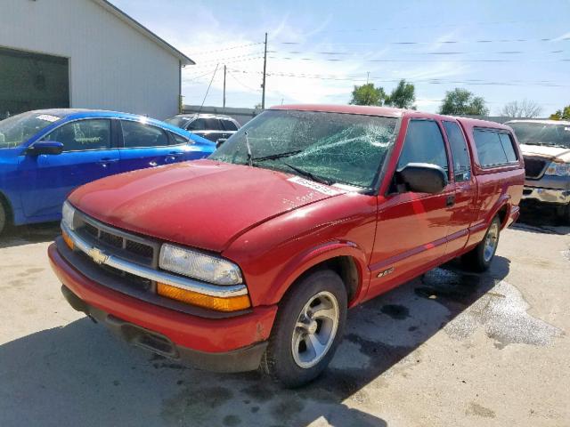 1GCCS19WX28133695 - 2002 CHEVROLET S TRUCK S1 RED photo 2