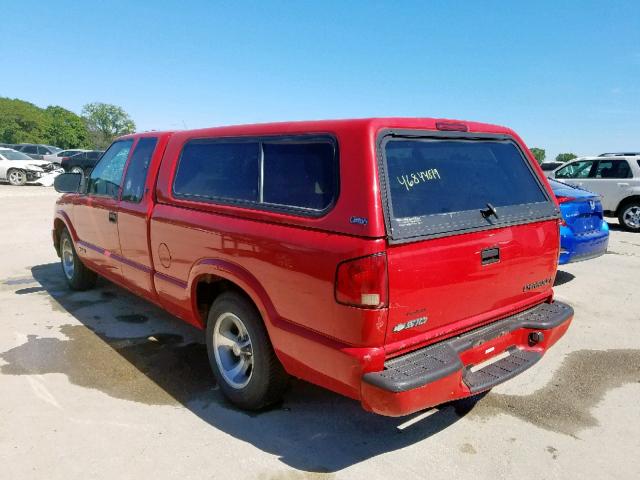 1GCCS19WX28133695 - 2002 CHEVROLET S TRUCK S1 RED photo 3