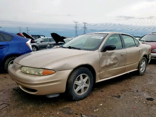 1G3NL52E34C187547 - 2004 OLDSMOBILE ALERO GL GOLD photo 2