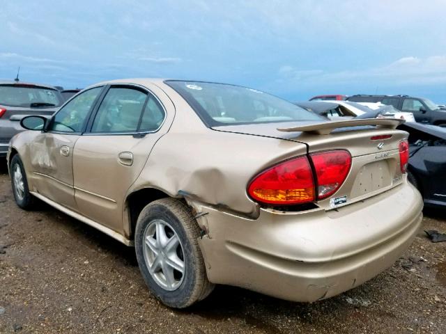 1G3NL52E34C187547 - 2004 OLDSMOBILE ALERO GL GOLD photo 3