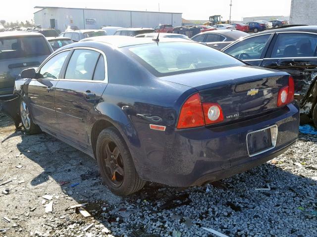 1G1ZB5EB9AF276161 - 2010 CHEVROLET MALIBU LS BLUE photo 3