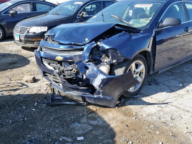 1G1ZB5EB9AF276161 - 2010 CHEVROLET MALIBU LS BLUE photo 9