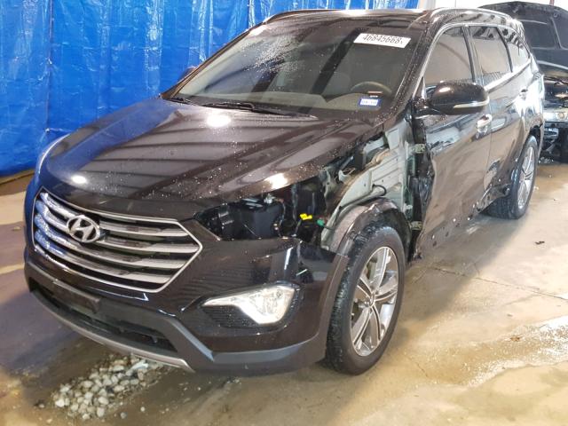 KM8SR4HF9EU086967 - 2014 HYUNDAI SANTA FE L BLACK photo 2