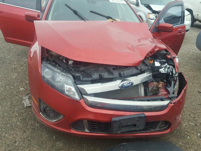 3FAHP0KC7BR183640 - 2011 FORD FUSION SPO RED photo 7