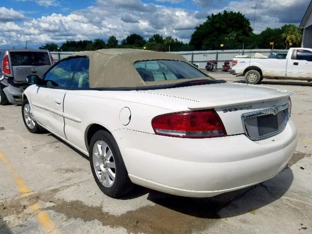 1C3EL75R94N414081 - 2004 CHRYSLER SEBRING GT WHITE photo 3