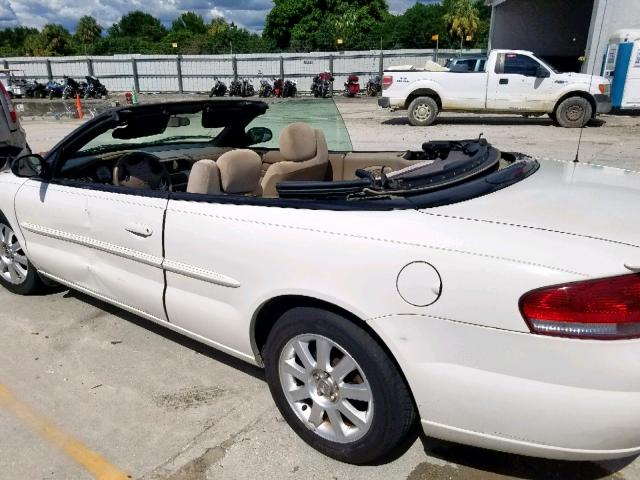 1C3EL75R94N414081 - 2004 CHRYSLER SEBRING GT WHITE photo 9