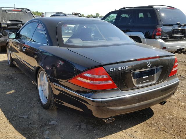 WDBPJ78J61A010950 - 2001 MERCEDES-BENZ CL 600 BLACK photo 3