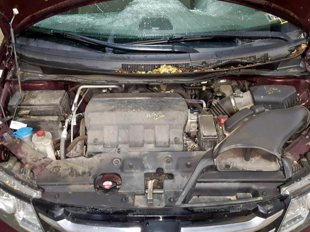 5FNRL5H2XEB017186 - 2014 HONDA ODYSSEY LX MAROON photo 7