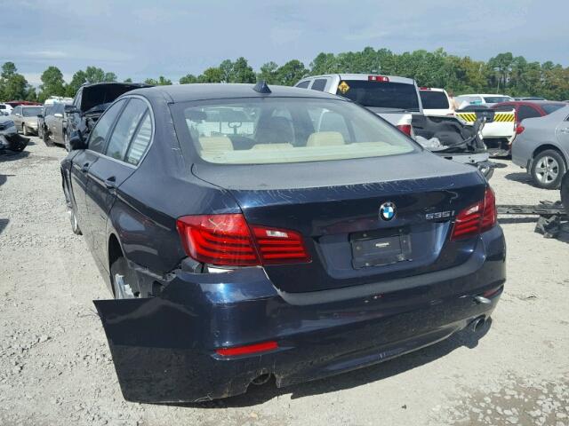 WBA5B1C54ED917193 - 2014 BMW 535 I BLUE photo 3