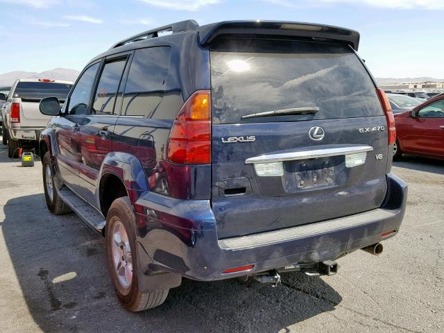 JTJBT20X860108204 - 2006 LEXUS GX 470 BLUE photo 3