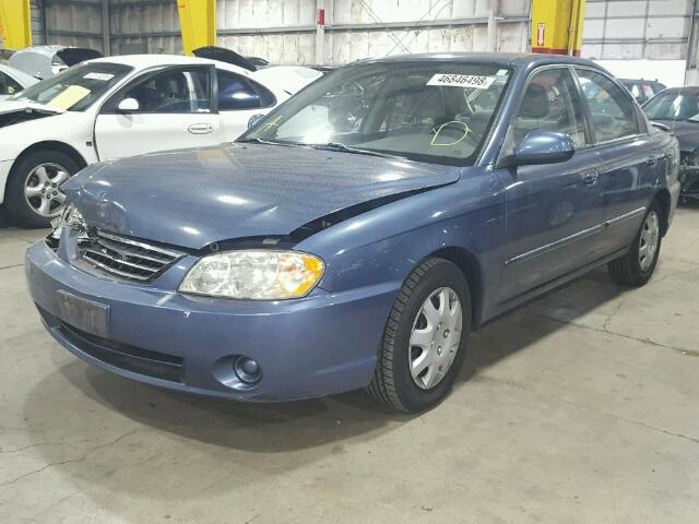 KNAFB121X45318536 - 2004 KIA SPECTRA BA BLUE photo 2