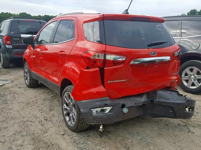 MAJ6S3KL6KC291737 - 2019 FORD ECOSPORT T RED photo 3