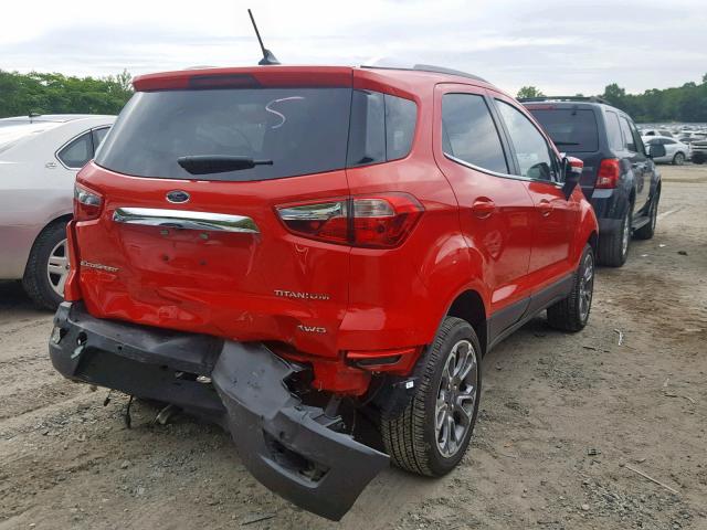 MAJ6S3KL6KC291737 - 2019 FORD ECOSPORT T RED photo 4