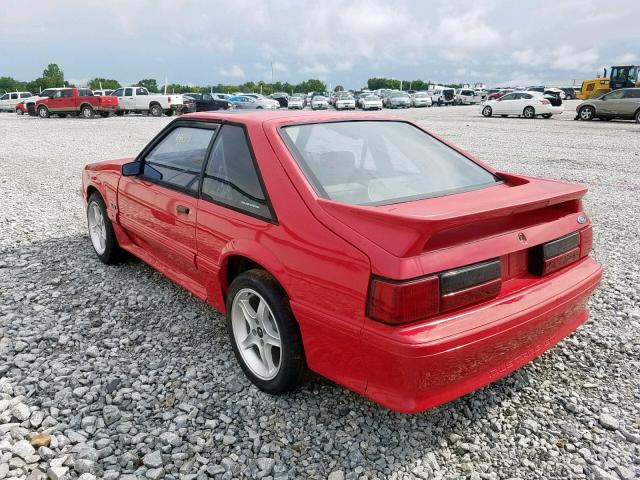 1FACP42E1MF101002 - 1991 FORD MUSTANG GT RED photo 3