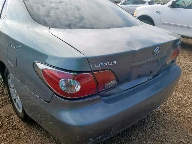 JTHBF30G230103087 - 2003 LEXUS ES 300 GRAY photo 9