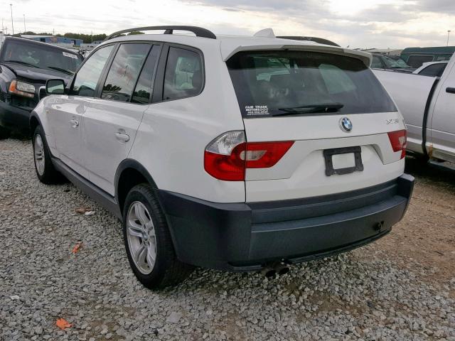 WBXPA93484WA64326 - 2004 BMW X3 3.0I WHITE photo 3