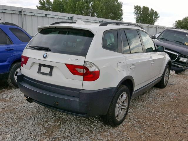 WBXPA93484WA64326 - 2004 BMW X3 3.0I WHITE photo 4