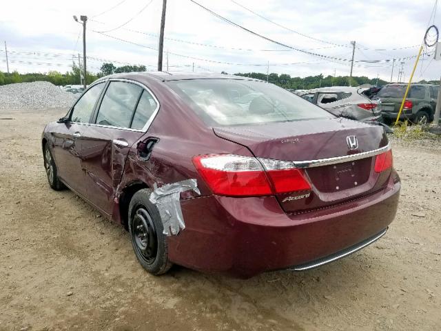 1HGCR2F32DA065997 - 2013 HONDA ACCORD LX BURGUNDY photo 3