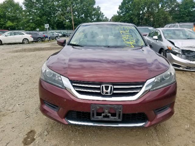 1HGCR2F32DA065997 - 2013 HONDA ACCORD LX BURGUNDY photo 9