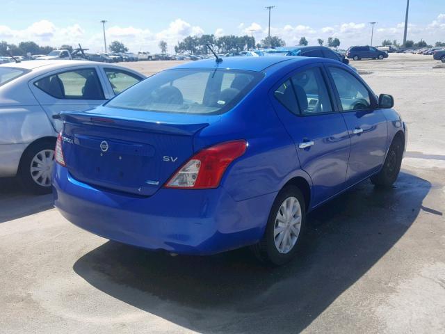 3N1CN7AP1DL864523 - 2013 NISSAN VERSA S BLUE photo 4