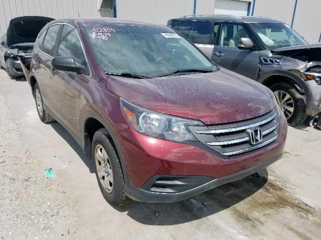 5J6RM3H30EL001886 - 2014 HONDA CR-V LX MAROON photo 1